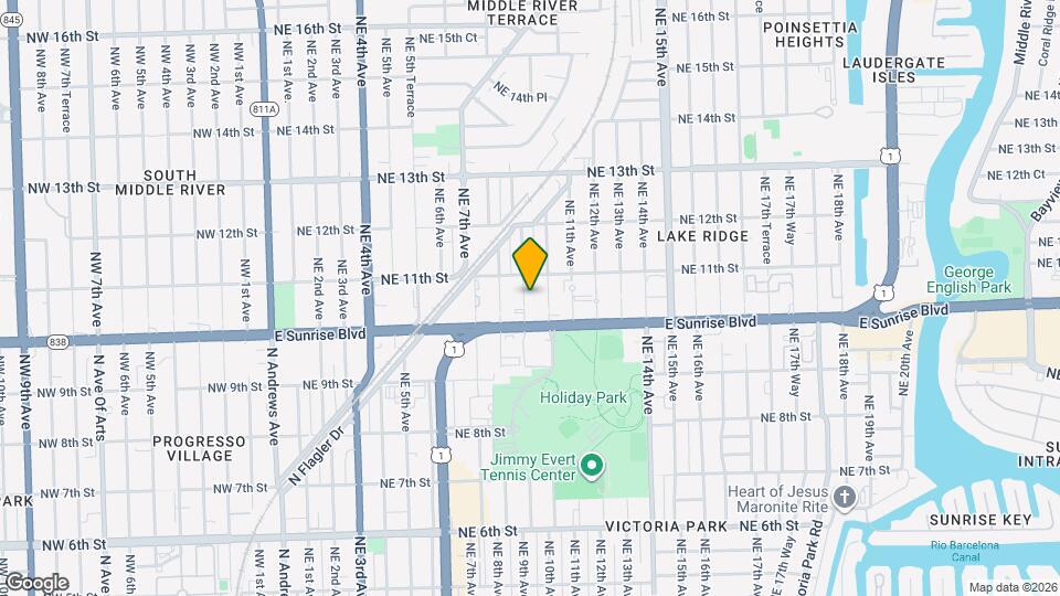 1026 NE 9th Ave, Unit 2 Map and Location Details