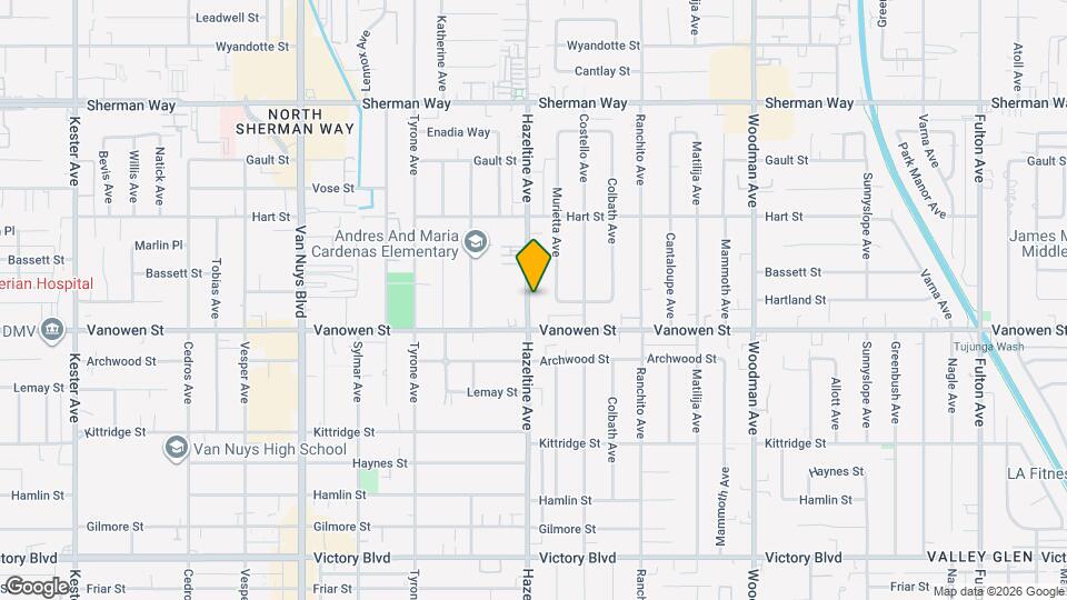 6832 Hazeltine Ave Map and Location Details