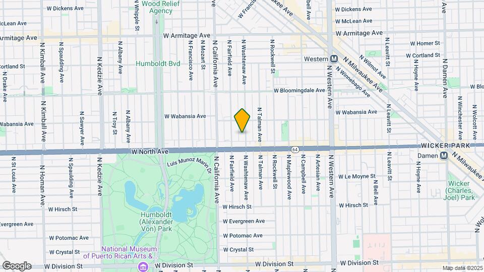 1624 N Washtenaw Ave Map and Location Details