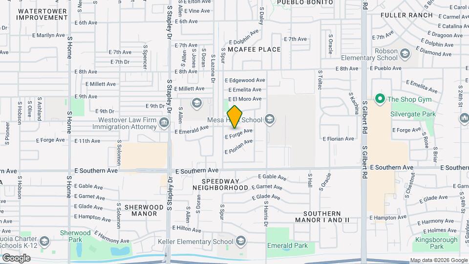1446 E Forge Ave Map and Location Details