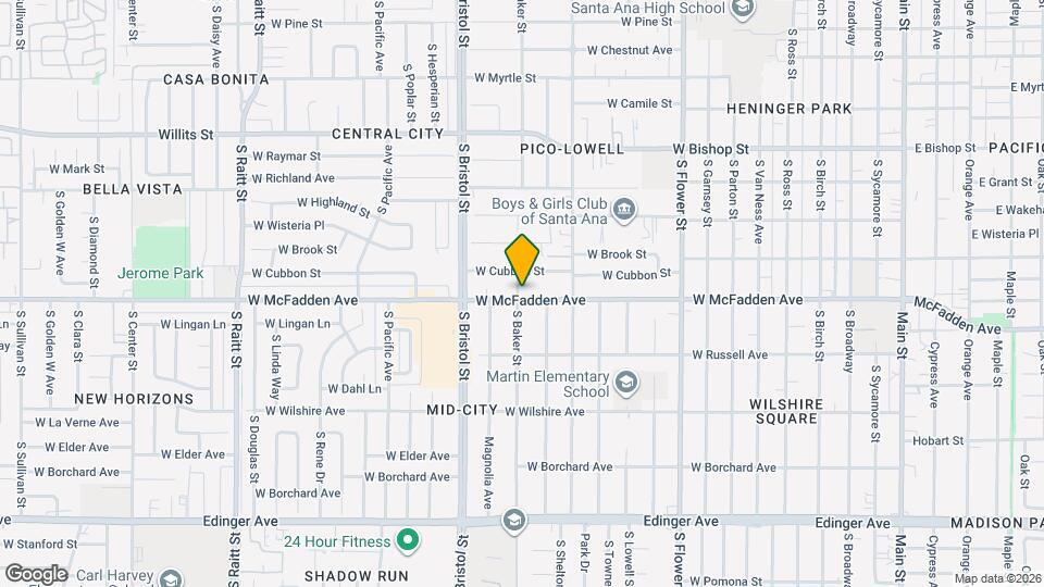 1145 W McFadden Ave Map and Location Details