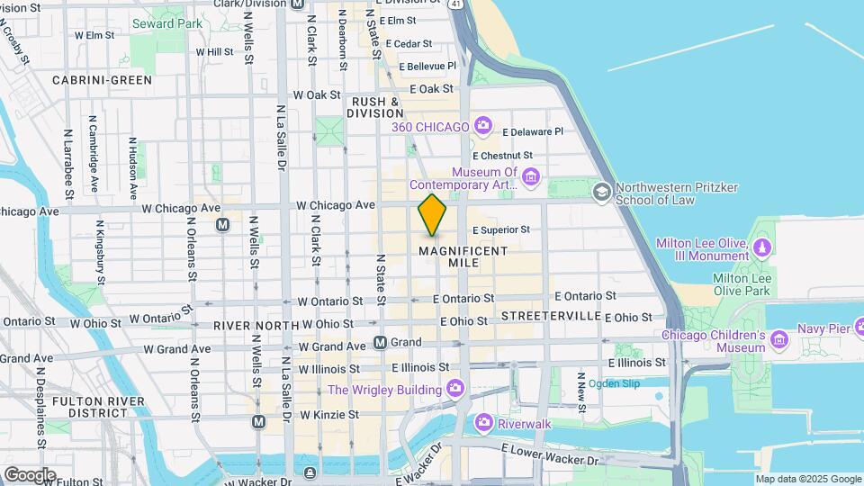 710 N Rush St Map and Location Details