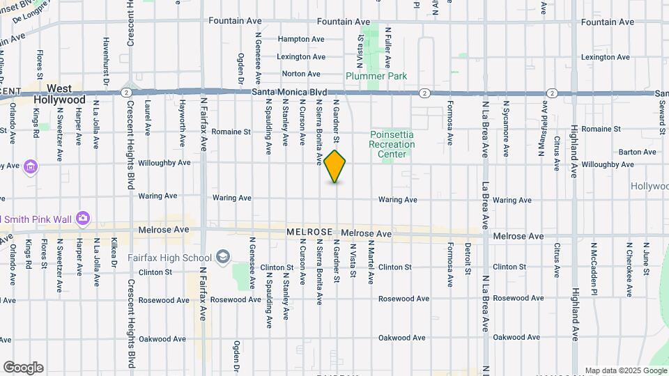 823 N Gardner St Map and Location Details