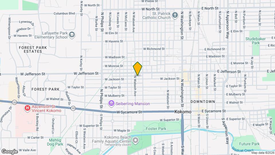 814 W Jackson St Map and Location Details