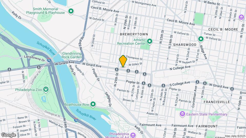 2821 W Girard Ave Map and Location Details