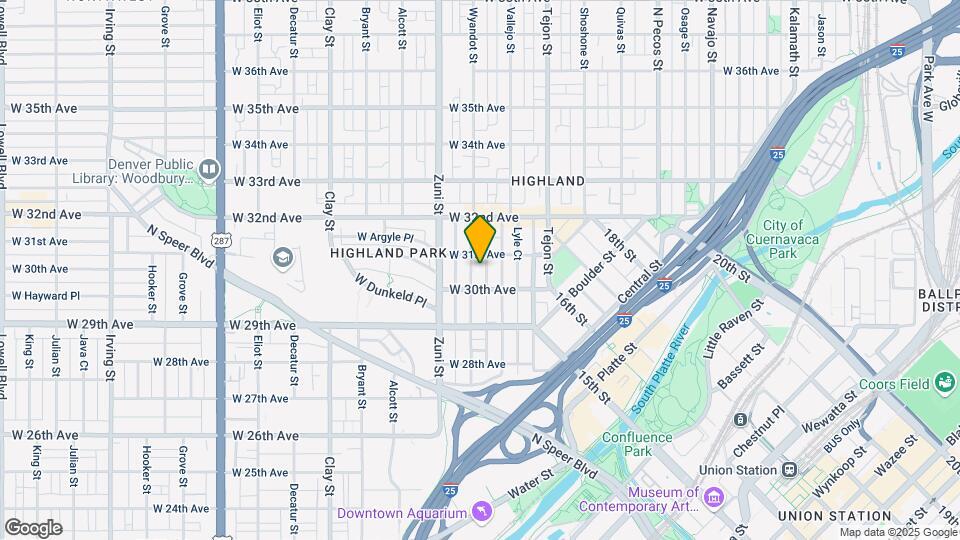 3030 Wyandot St Mapa y Detalles de la Ubicación