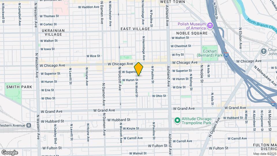 1752 W Huron St Map and Location Details
