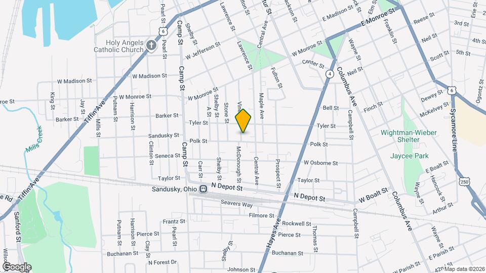 1326 Vine St Map and Location Details