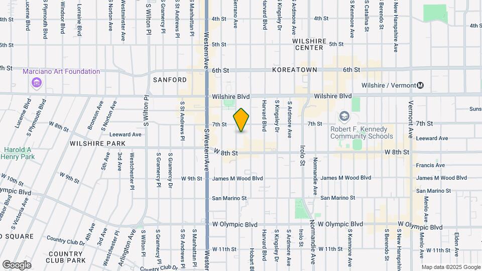 730 S Serrano Ave Map and Location Details