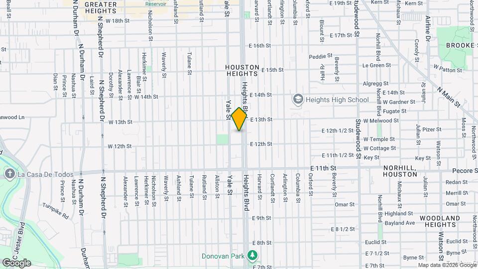 1217 Heights Blvd Map and Location Details