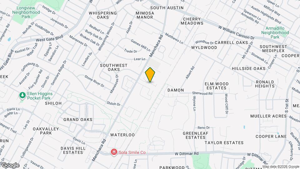 7709 Menchaca Rd Mapa y Detalles de la Ubicación