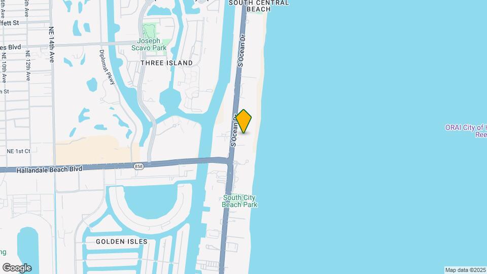 3901 S Ocean Dr, Unit 2B Map and Location Details