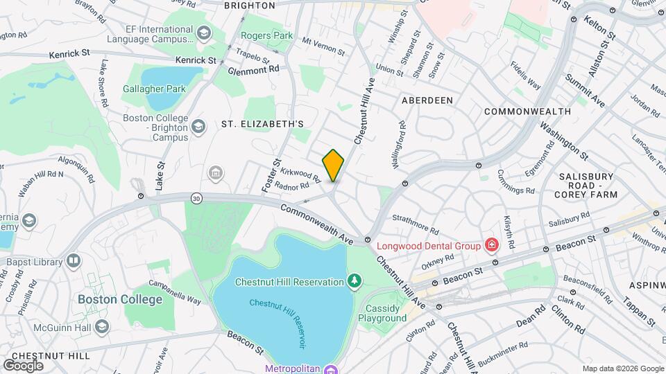 208 Chestnut Hill Ave Map and Location Details