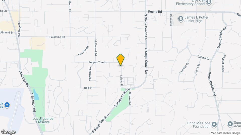 1527 Calavo Rd Mapa y Detalles de la Ubicación