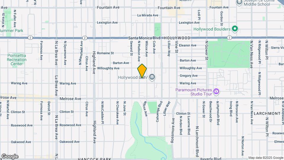 812 N Hudson Ave Map and Location Details