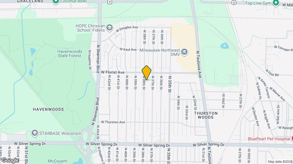 5942 N 38th St, Unit 52 Map and Location Details