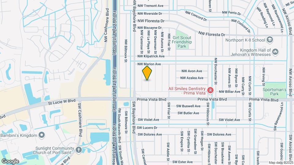134 NW Peach St Map and Location Details