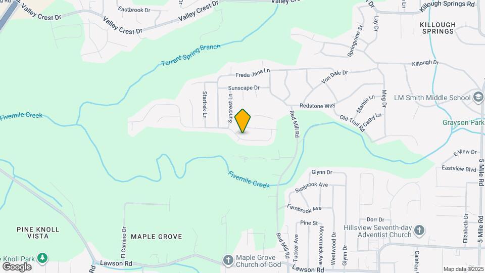 102 Moonglow Dr Map and Location Details