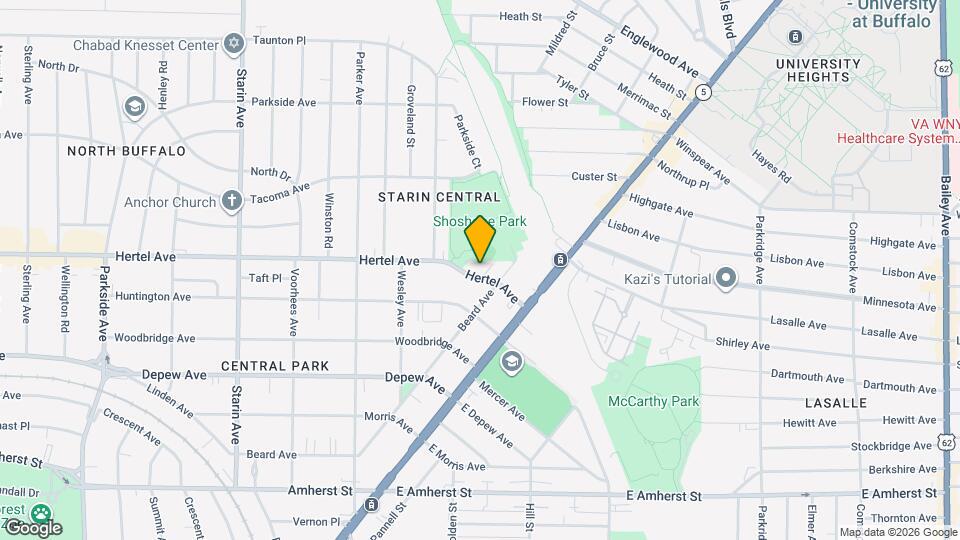 2014 Hertel Ave, Unit Upper Map and Location Details