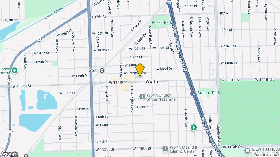 6844 W 111th St, Unit Front Map and Location Details