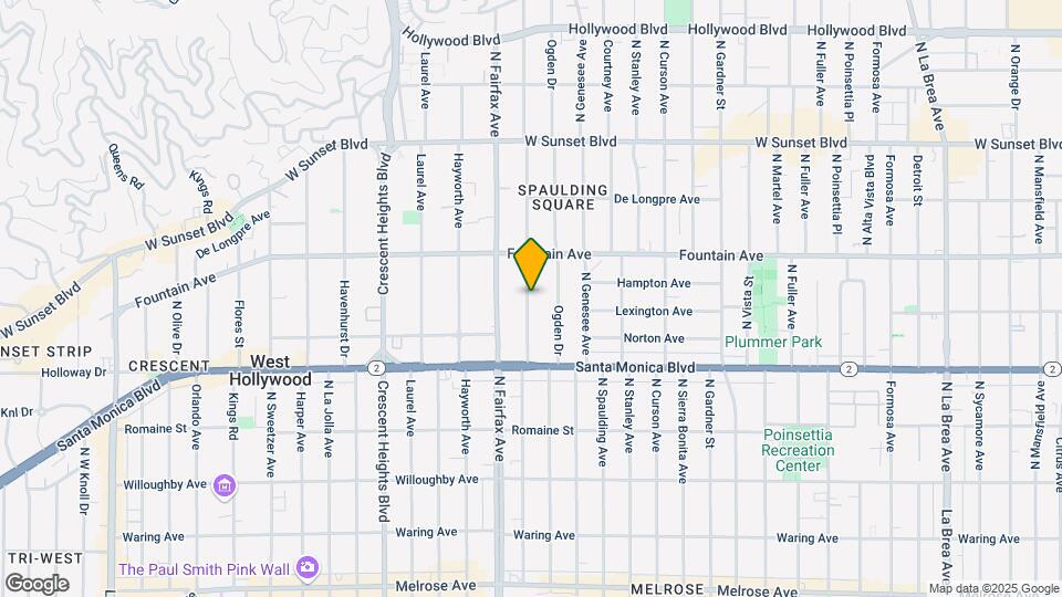 1204 N Orange Grove Ave Mapa y Detalles de la Ubicación
