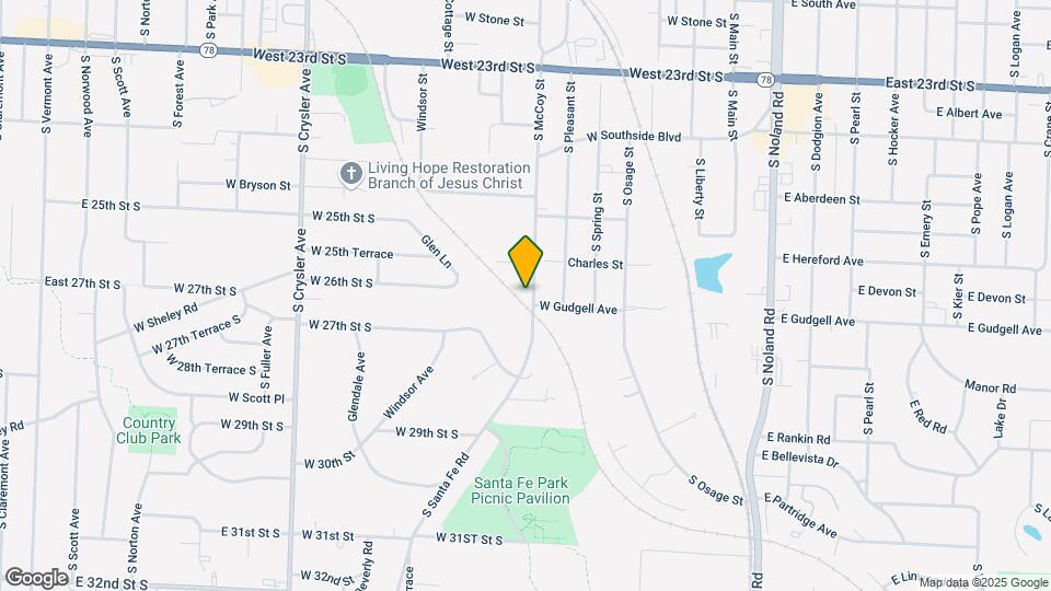 1618 S McCoy St Map and Location Details