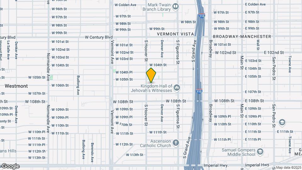 641 W 106th St Map and Location Details