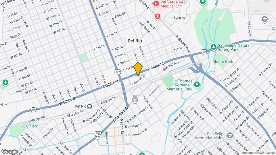 102 Ave I Mapa y Detalles de la Ubicación