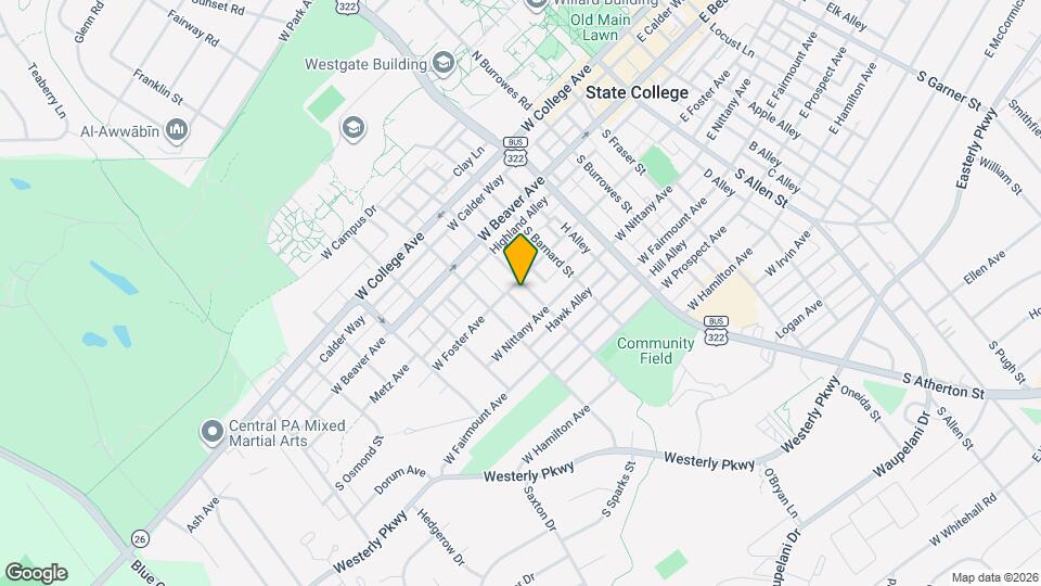 306 S Gill St Map and Location Details