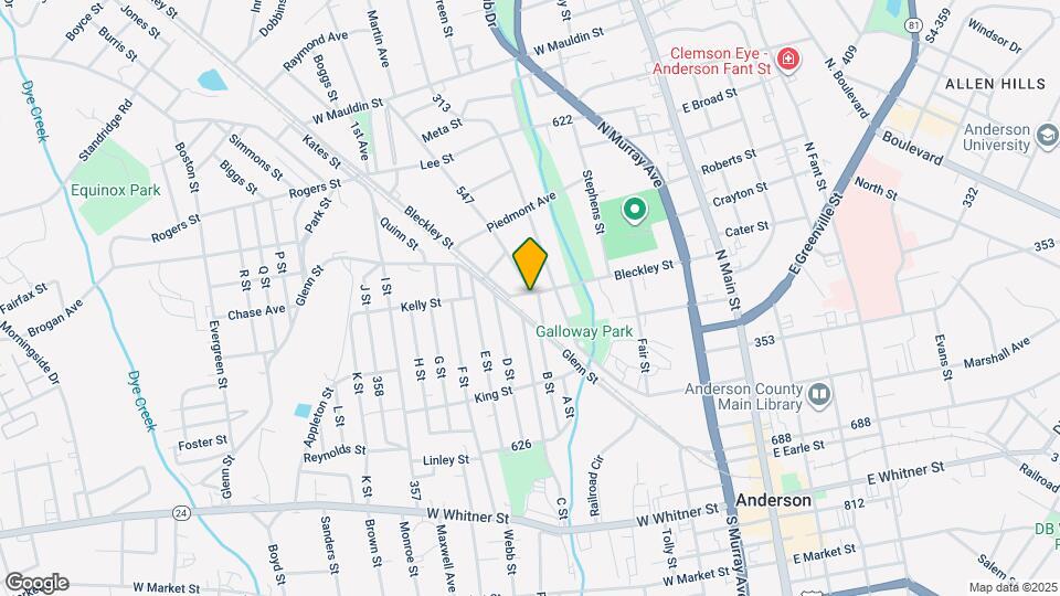 601 Bleckley St Mapa y Detalles de la Ubicación