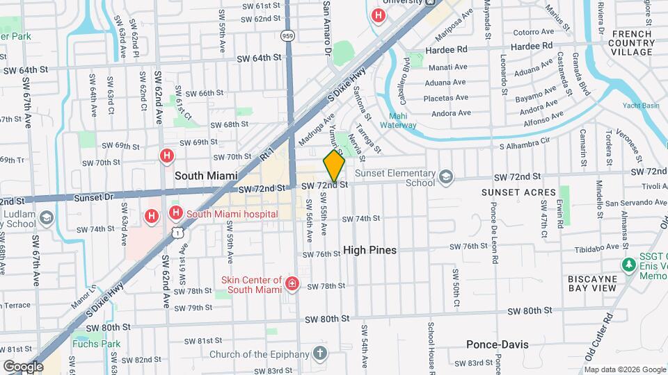 5450 Sunset Dr Map and Location Details