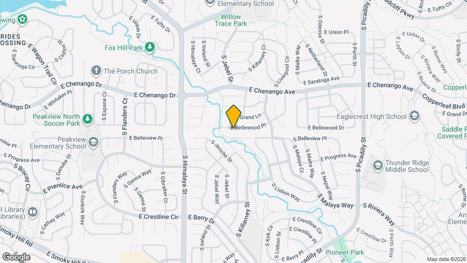 20430 E Bellewood Pl Map and Location Details