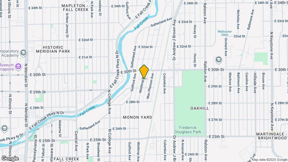 2927 Winthrop Ave Map and Location Details