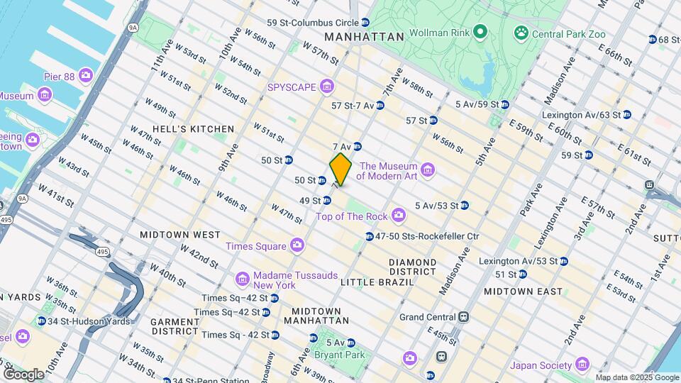 150 W 51st St Map and Location Details