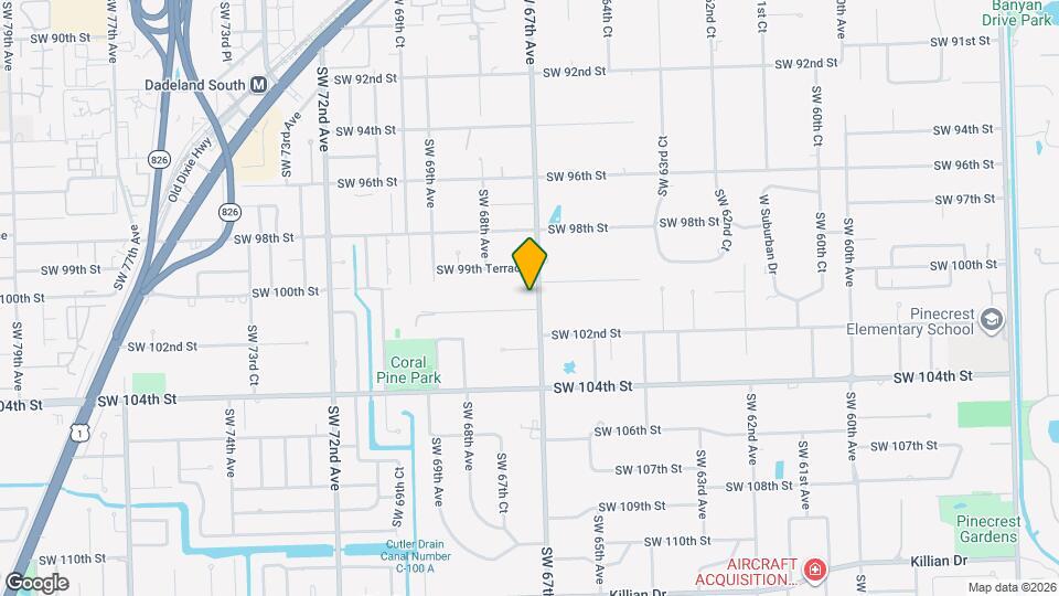 6701 SW 101st St Map and Location Details