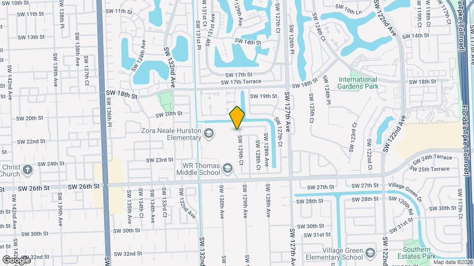 12925 SW 22nd St Map and Location Details