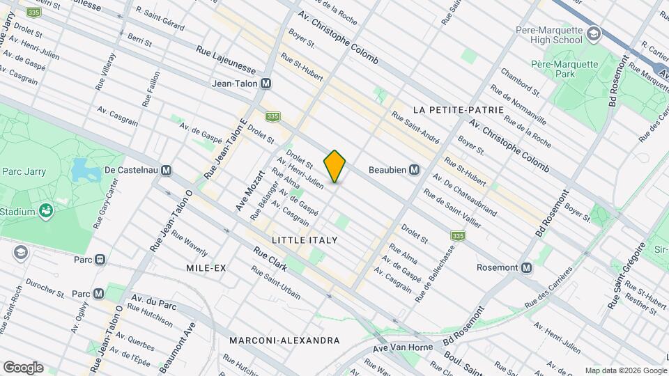 319 Saint-Zotique Rue E Map and Location Details