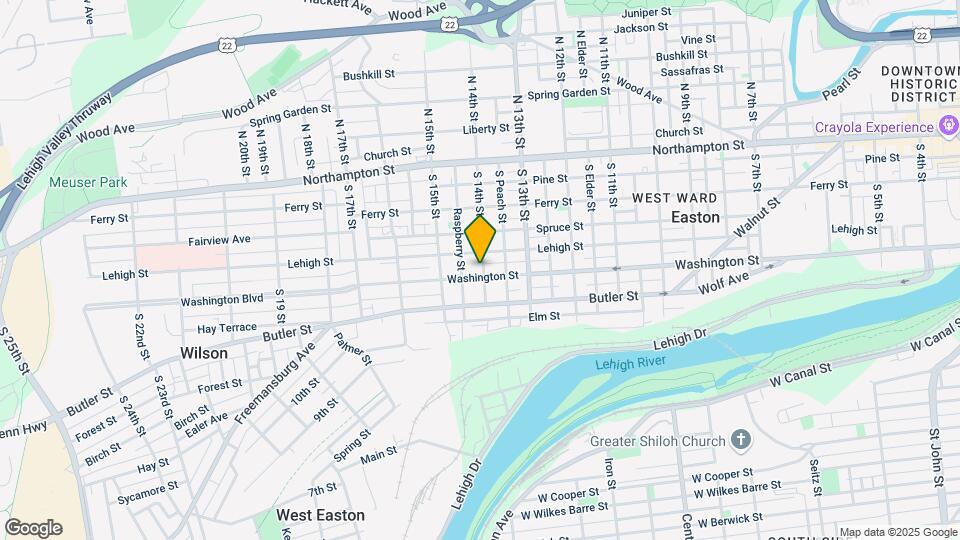 1401 Washington St Map and Location Details