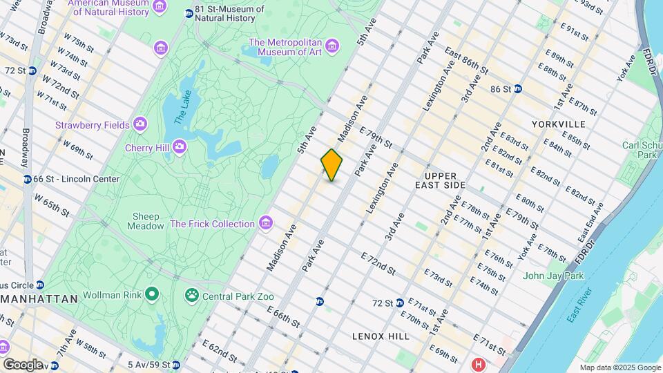 40 E 75th St Map and Location Details