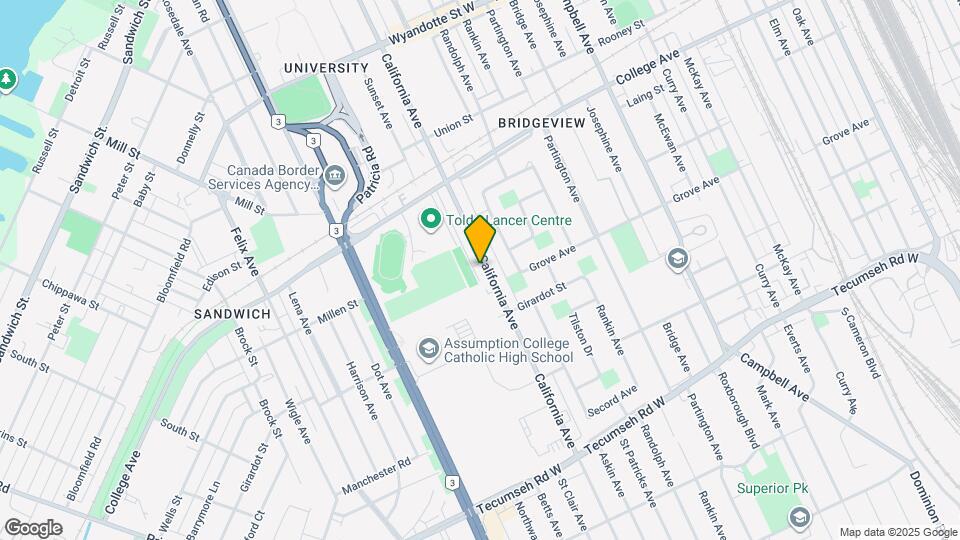 1035 California Ave Map and Location Details