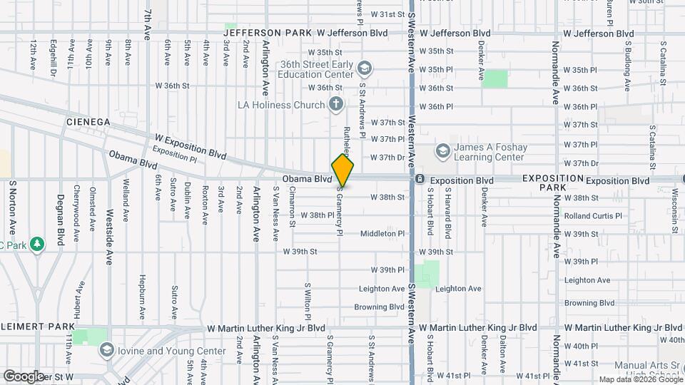 1763 W 38th St, Unit 3798 S Gramercy Pl Mapa y Detalles de la Ubicación