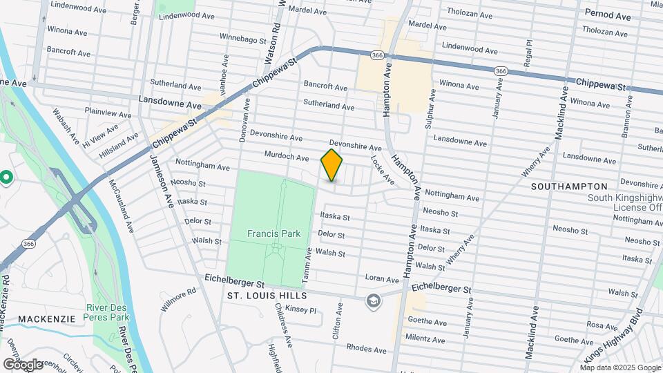 6263 Nottingham Ave Map and Location Details