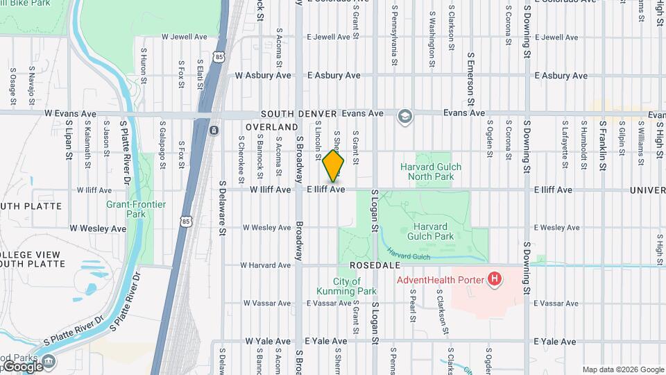 2295 S Sherman St Map and Location Details