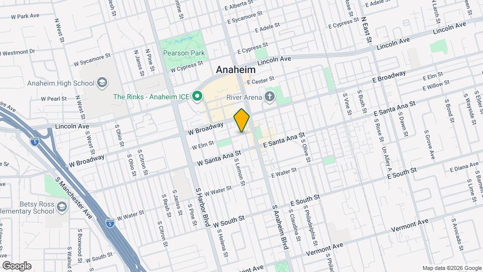 411 S Anaheim Blvd, Unit The Domain Map and Location Details
