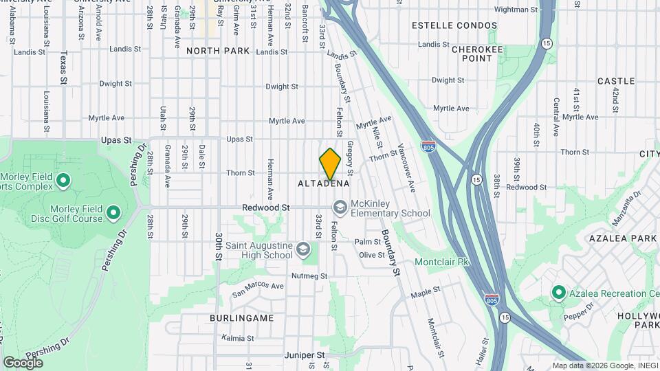 3210 Felton St Map and Location Details