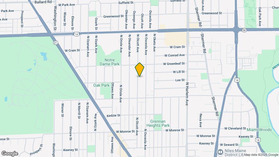 8507 N Olcott Ave Map and Location Details
