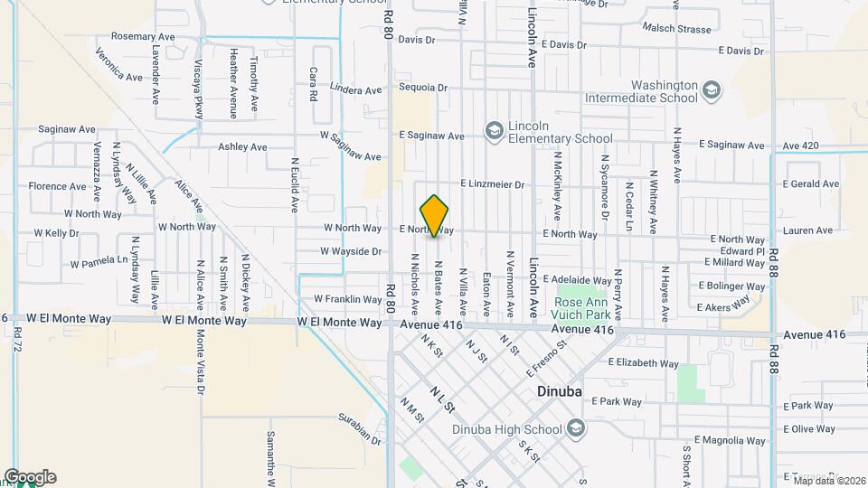 461 N Bates Ave Map and Location Details