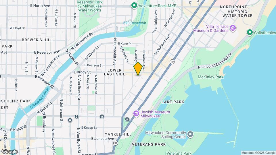 1649 N Warren Ave, Unit Lower Map and Location Details