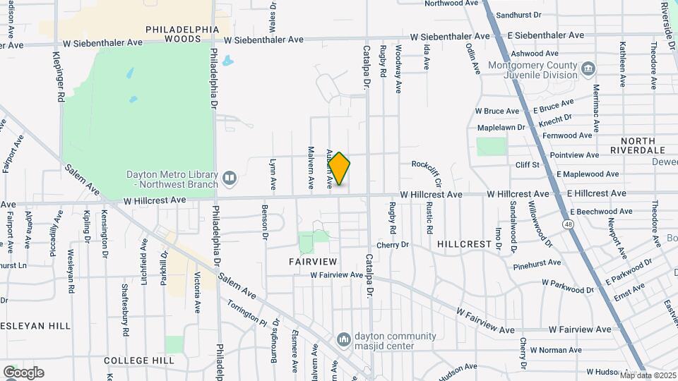 813 W Hillcrest Ave Map and Location Details
