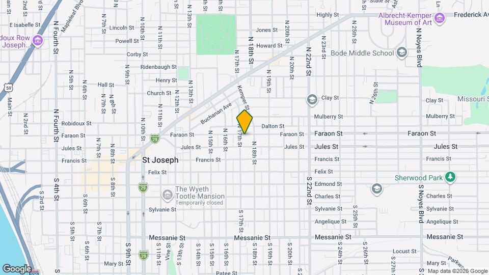 1708 Faraon St Map and Location Details